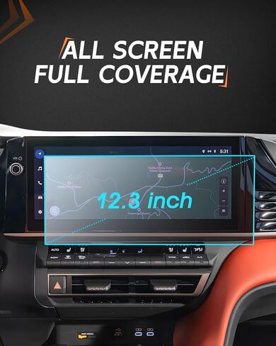 CDEFG Matte Anti Glare for 2025 2026 Toyota Camry Screen Protector, 12.3 Inch Touchscreen, Camry (XLE, XSE) 2025 Accessories Matte Tempered Glass in Saudi Arabia