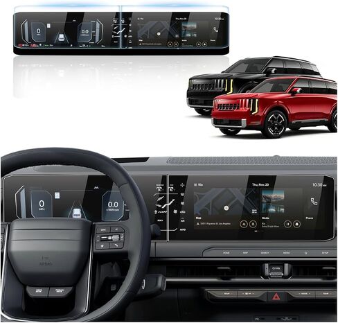 واقي شاشة Karltys لعام 2026 2027 Kia Telluride X-PRO/SX-Prestige/AWD، غطاء شاشة ملاحة عالي الدقة من الزجاج المقوى 12.3 بوصة 9H لفيلم شاشة اللمس Kia Kia Telluride [مضاد للوهج ولا يوجد بصمة إصبع] in Kuwait