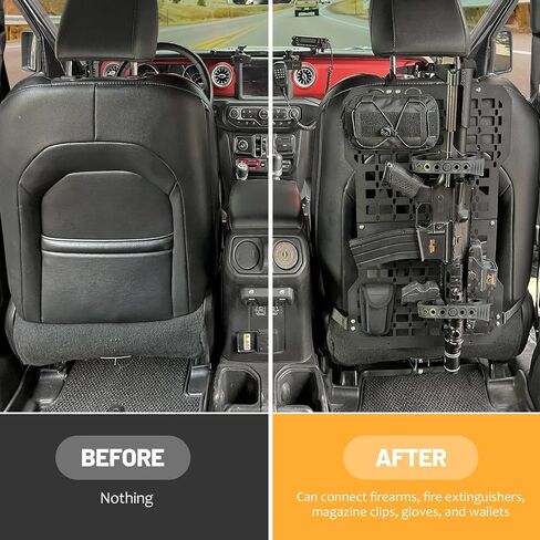 Truck Gun Rack Molle Seat Back Organizer Gun Holder Molle Panel for Vehicles Tactical Truck Mount Panels in Kuwait