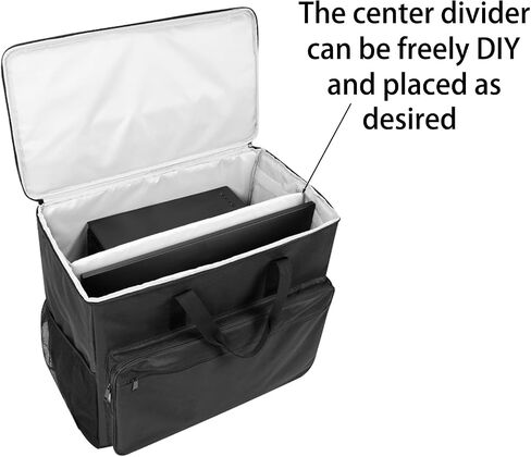 BUBM PC Carrying Case on Wheels, Desktop Travel Bag with Detachable Trolley for PC Tower, Monitor, Keyboard and Mouse, Black (Bag Only, for 27" Monitor) in Kuwait