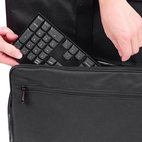 BUBM PC Carrying Case on Wheels, Desktop Travel Bag with Detachable Trolley for PC Tower, Monitor, Keyboard and Mouse, Black (Bag Only, for 27" Monitor) in Kuwait