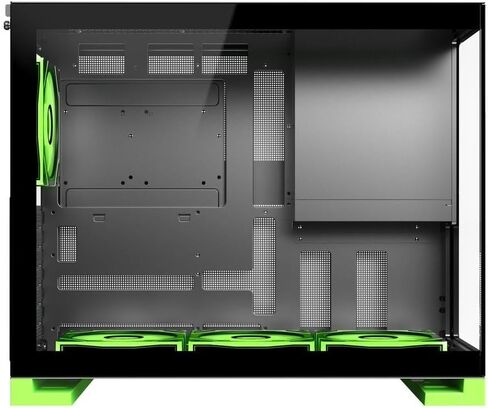 DIYPC IDX8-BK-ARGB Black USB3.0/ Type C Tempered Glass ATX Gaming Computer Case w/Dual Tempered Glass Panel and 4 x ARGB PWM Fans (Pre-Installed) in Saudi Arabia