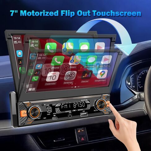 Single Din Car Radio Touchscreen with Wireless CarPlay in Saudi Arabia