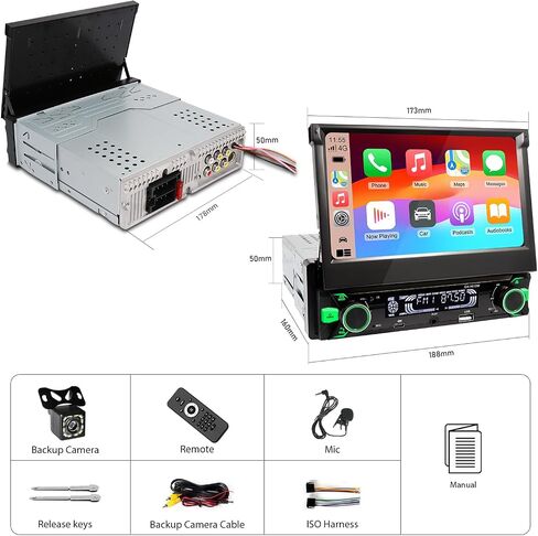 Single Din Car Radio Touchscreen with Wireless CarPlay in Saudi Arabia