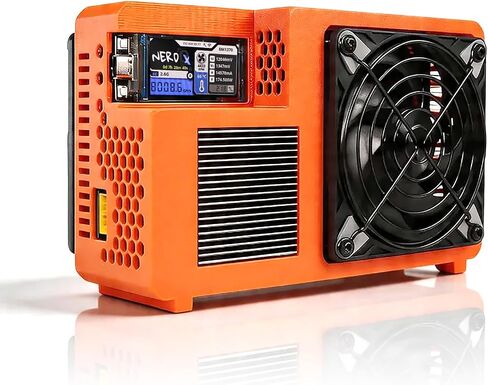 Bitcoin Home Miner NerdQX 8.0TH/s، عامل منجم منزلي مفتوح المصدر مع أربع شرائح BM1370 ASIC، التوصيل والتشغيل بمروحة مزدوجة، واي فاي 170 وات 2.4 جيجا وهادئ لآلة التشفير Bitcoin Miner للمبتدئين in Kuwait