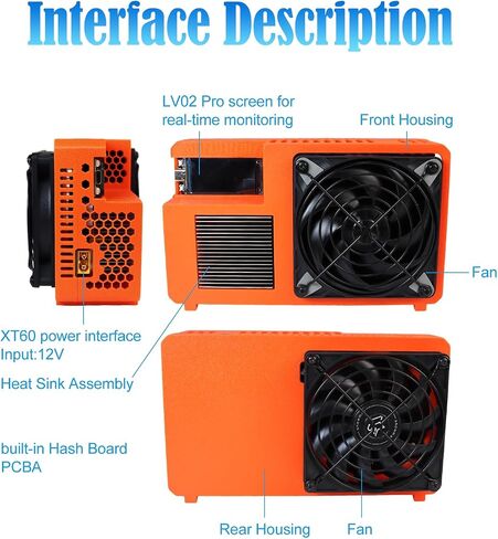 Bitcoin Home Miner NerdQX 8.0TH/s، عامل منجم منزلي مفتوح المصدر مع أربع شرائح BM1370 ASIC، التوصيل والتشغيل بمروحة مزدوجة، واي فاي 170 وات 2.4 جيجا وهادئ لآلة التشفير Bitcoin Miner للمبتدئين in Kuwait