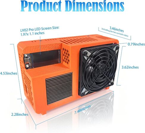 Bitcoin Home Miner NerdQX 8.0TH/s، عامل منجم منزلي مفتوح المصدر مع أربع شرائح BM1370 ASIC، التوصيل والتشغيل بمروحة مزدوجة، واي فاي 170 وات 2.4 جيجا وهادئ لآلة التشفير Bitcoin Miner للمبتدئين in Kuwait