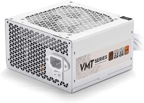 darkFlash VMT 850W ATX 3.1 Power Supply, 80 Plus Bronze Certified Gaming PSU, PCIe 5.1 Ready, 120mm FDB Fan, Japanese Capacitors, LLC + DC-to-DC, Non-Modular 850 Watt PSU with 5-Year Warranty, White in Saudi Arabia
