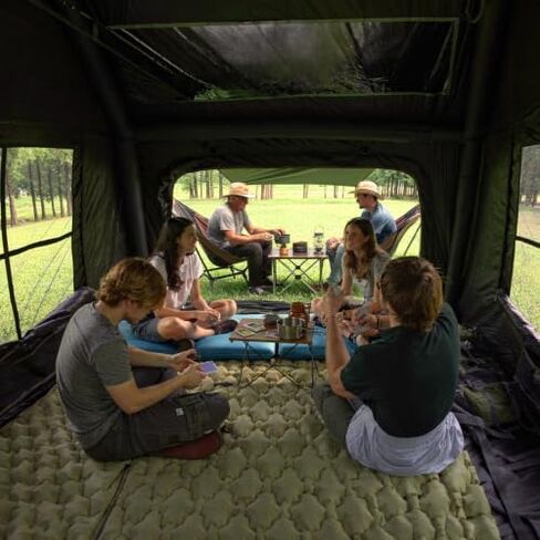 Night Cat Inflatable Camping Tent: 60 Second Easy Set Up for 4 Persons in Saudi Arabia