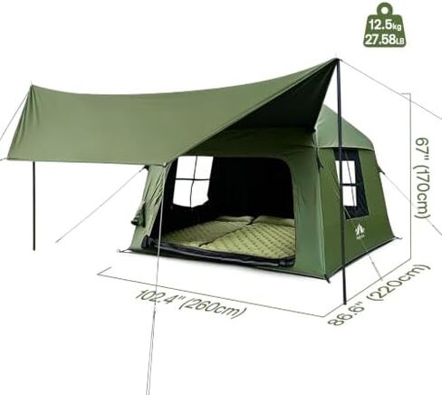Night Cat Inflatable Camping Tent: 60 Second Easy Set Up for 4 Persons in Saudi Arabia