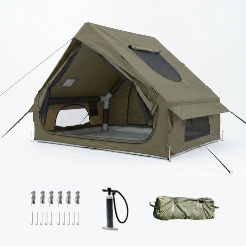 Inflatable Glamping Tent for Family Camping,4 Season Air Tent with Skylight in Saudi Arabia