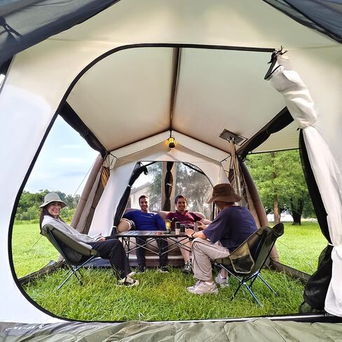 Night Cat 4-6 Person Inflatable Tent: Waterproof Spacious Blow-up Tent with Easy Setup Pump and Detachable Inner Tent for Family Camping and Outdoor Events in Saudi Arabia