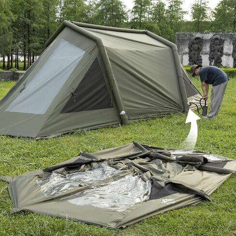 Night Cat 4-6 Person Inflatable Tent: Waterproof Spacious Blow-up Tent with Easy Setup Pump and Detachable Inner Tent for Family Camping and Outdoor Events in Saudi Arabia