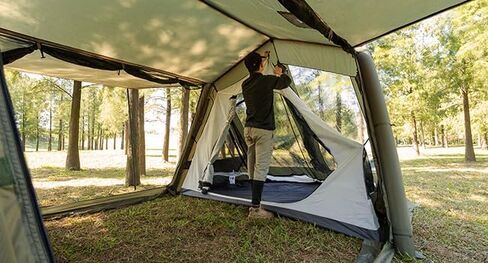 Night Cat 4-6 Person Inflatable Tent: Waterproof Spacious Blow-up Tent with Easy Setup Pump and Detachable Inner Tent for Family Camping and Outdoor Events in Saudi Arabia