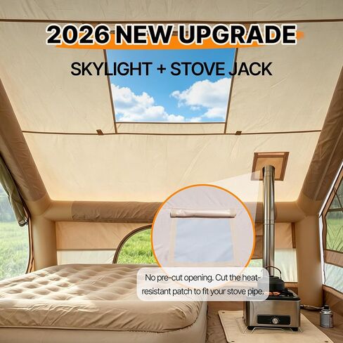 Large Inflatable Tents for Camping, 5-Minute Quick Easy Setup Blow Up Tents with Pump, 4 Season Glamping Waterproof Oxford House, Instant Outdoor Hot Air Tent for Family Parties in Saudi Arabia