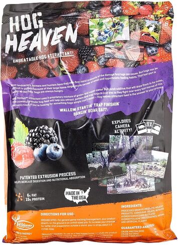 Wildgame Innovations Hog Heaven 5lb Hunting Attractant | Long-Lasting Powerful Effective Ready-to-Use Nutritious Berry-Flavored Granular Hog Feed in Saudi Arabia