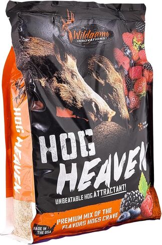 Wildgame Innovations Hog Heaven 5lb Hunting Attractant | Long-Lasting Powerful Effective Ready-to-Use Nutritious Berry-Flavored Granular Hog Feed in Saudi Arabia