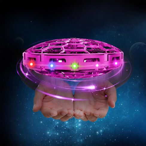 Flying Toy Drone for Kids, 360° Hands Free Motion Sensors Mini Drone with LED Light, Easy Indoor Small UFO Helicopter Toys Flying Ball Drone Cool Toys Gift for 6 7 8 9 10+ Year Old Boys Girls Teens in Saudi Arabia