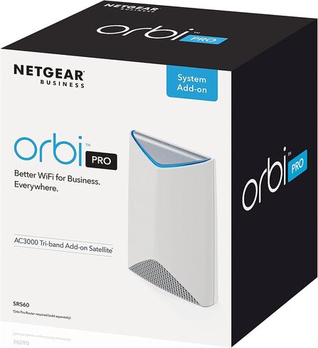 Netgear SRS60-100NAS Orbi Pro by NETGEAR – AC3000 Tri-band WiFi Network Satellite Access Point for Business, Adds up to 2,500 sqft, No complicated wiring, Business Traffic & Network Separation (SRS60) in Saudi Arabia