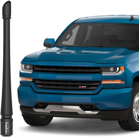 7 inches Antenna Compatible with Chevy Silverado & GMC Sierra/Denali | Flexible Rubber Antenna Replacement | Internal Copper Coil for Optimized FM/AM Reception in Saudi Arabia