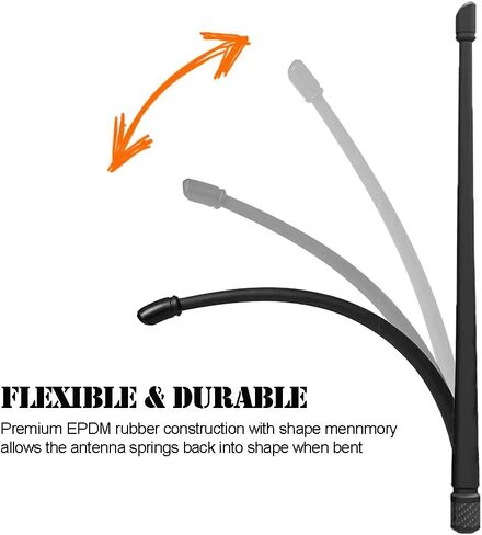 7 inches Antenna Compatible with Chevy Silverado & GMC Sierra/Denali | Flexible Rubber Antenna Replacement | Internal Copper Coil for Optimized FM/AM Reception in Saudi Arabia