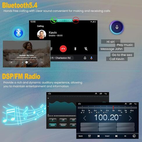 Car Radio for Ford F150 2004-2008, Mustang 2005-2009, Explorer 2006-2010, Expedition 8Core+64GB 7" QLED Touch Screen Stereo with Wireless Carplay/Android Auto,GPS, WiFi, BT5.4,FM SWC Backup Camera in Saudi Arabia