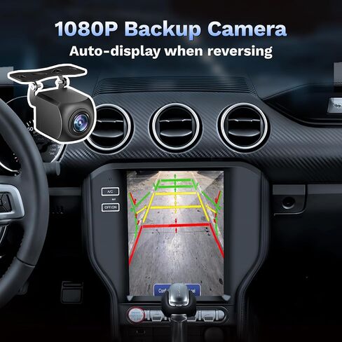 8 Core Android Car Stereo for Ford Mustang 2015-2025 - 12.1Inch Vertical Screen Custom Fit Head Unit with Wireless CarPlay Android Auto 6+128G 5G WiFi DSP SWC in Saudi Arabia