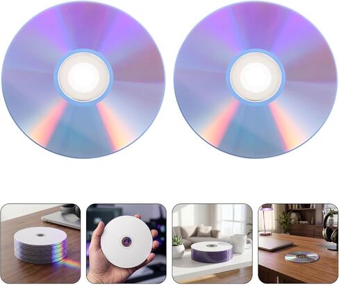 VICASKY 12pcs Blank DVD-r Writable Discs 4.7gb Capacity High Fidelity Sound Plastic Recordable Blank DVDs for Audio and Data Backup Suitable for Office and Classroom Use in Saudi Arabia