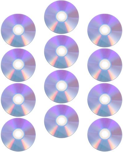 STOBAZA 12pcs Blank DVD-r Discs 4.7gb Writable Optical Media Disks for Data Backup and Music Recording, High Fidelity Sound, Large Capacity Storage, Printable White Plastic Discs for Home in Saudi Arabia