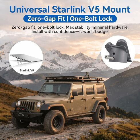 Starlink Mini/V5 2 C-Clamp Mount, Fits RV/Boat Poles in Saudi Arabia