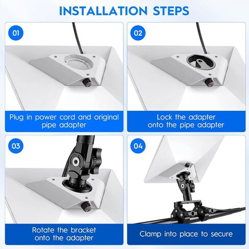 Starlink Mini/V5 2 C-Clamp Mount, Fits RV/Boat Poles in Saudi Arabia