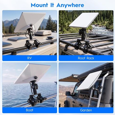 Starlink Mini/V5 2 C-Clamp Mount, Fits RV/Boat Poles in Saudi Arabia