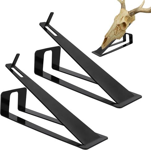 2 Pack Large European Mount Skull Hanger Stand, Stainless Steel, Table Mount, Industrial, for Deer, Mule, Antelope, Coyote, Goat, Wild Boar, Bear, Medium and Small Game Animals in Kuwait