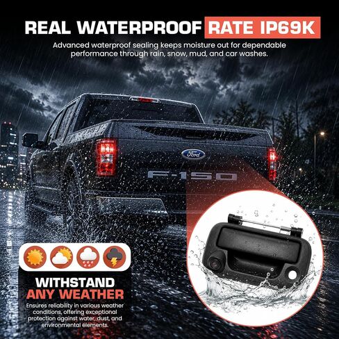 Ford Tailgate Handle Backup Camera OEM Kit, Compatible with 2004-2014 Ford F150, 2008-2016 F-250/F-350/F450/F550 Super Duty, 2007-2010 Explorer Rear View Reverse Camera Accessories OE 8L3Z-9943400-AC in Saudi Arabia