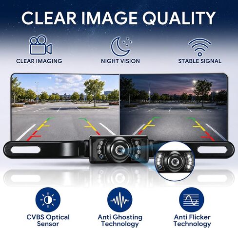 License Plate Backup Camera, Rear Camera with Clear Images in Kuwait