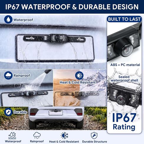 License Plate Backup Camera, Rear Camera with Clear Images in Kuwait