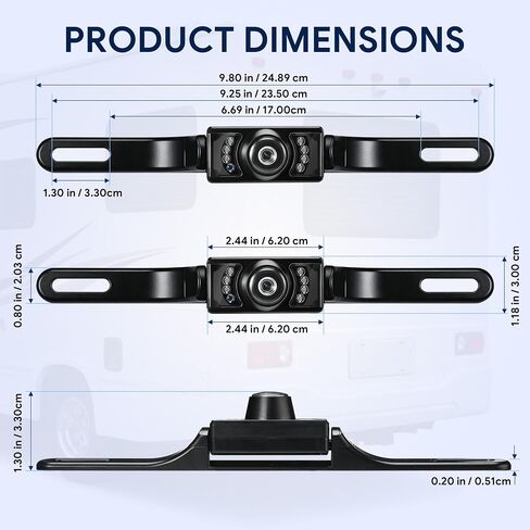 License Plate Backup Camera, Rear Camera with Clear Images in Kuwait