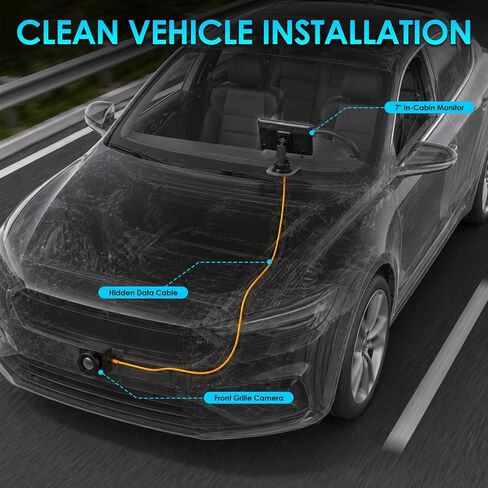 Thermal Camera for Cars, 256 x 192 Automotive Thermal Night Vision System with 685ft Long-Range Vision, AI Recognition of People/Vehicles/Animals IP69 Waterproof in Saudi Arabia