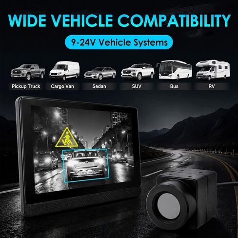 Thermal Camera for Cars, 256 x 192 Automotive Thermal Night Vision System with 685ft Long-Range Vision, AI Recognition of People/Vehicles/Animals IP69 Waterproof in Saudi Arabia