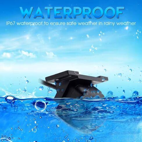 Car Backup Camera - Wide Angle Waterproof Rear View Camera for Vehicles 12-24V - Parking Reverse Assist for Truck, SUV, RV, Pickup - Universal Fit - RCA Video Cable in Saudi Arabia