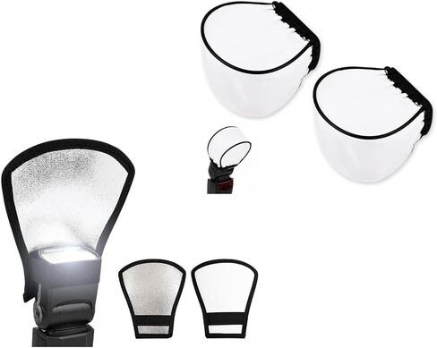 DS. DISTINCTIVE STYLE 2 Pack Flash Diffuser Reflector and Universal Cloth Flash Diffuser Camera Flash Photography Accessories, Compatible with Canon Nikon Sony in Saudi Arabia