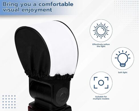 DS. DISTINCTIVE STYLE 2 Pack Flash Diffuser Reflector and Universal Cloth Flash Diffuser Camera Flash Photography Accessories, Compatible with Canon Nikon Sony in Saudi Arabia