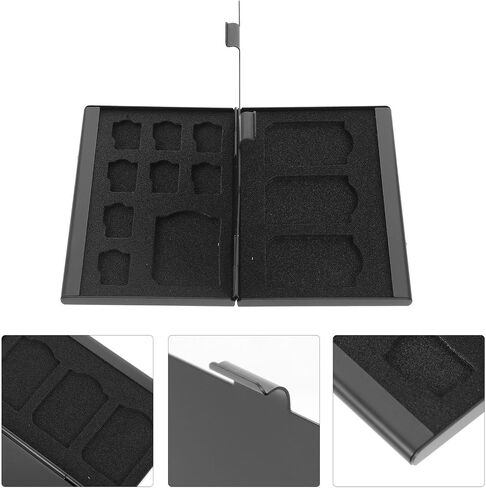 Memory Card Holder Case, Black Pp Storage Box for Cards in Saudi Arabia