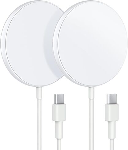 COKOEYE Magnetic Wireless Charger 2-Pack for iPhone Wireless Charger Pad, Max Fast for Magsafe Phone Adapter for iPhone 16/16 Plus/16 Pro/16 Pro Max/15/15 Pro/15 Plus/ 14/13 Series/AirPods Pro 2 in Saudi Arabia