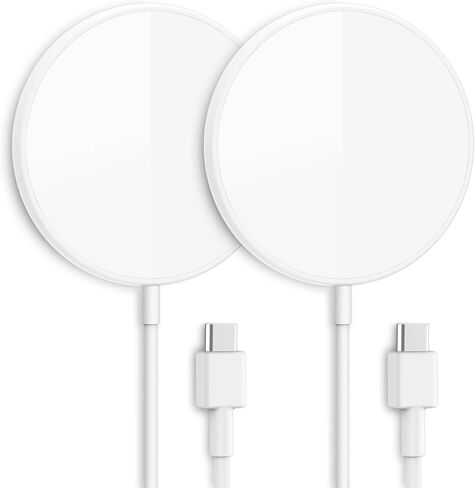 COKOEYE Magnetic Wireless Charger 2-Pack for iPhone Wireless Charger Pad, Max Fast for Magsafe Phone Adapter for iPhone 16/16 Plus/16 Pro/16 Pro Max/15/15 Pro/15 Plus/ 14/13 Series/AirPods Pro 2 in Saudi Arabia