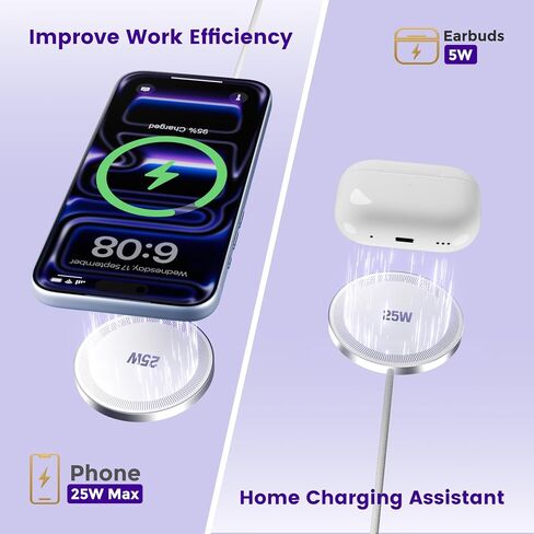 MagSafe 25W Wireless Charger for Apple Magnetic Fast Charging Pad in Kuwait