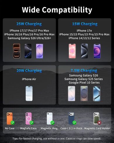 MagSafe 25W Wireless Fast Charger for iPhone 17 16 15 14 Magnetic Charger in Kuwait