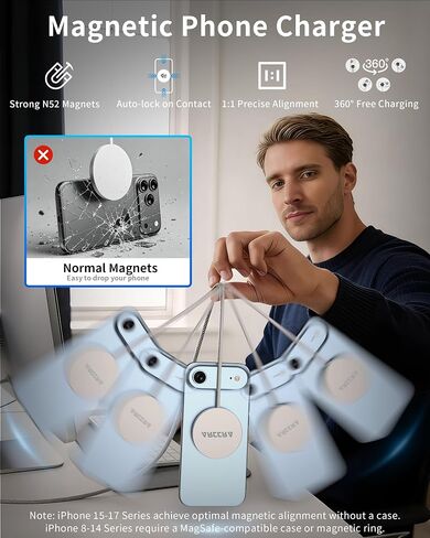 MagSafe 25W Wireless Fast Charger for iPhone 17 16 15 14 Magnetic Charger in Kuwait