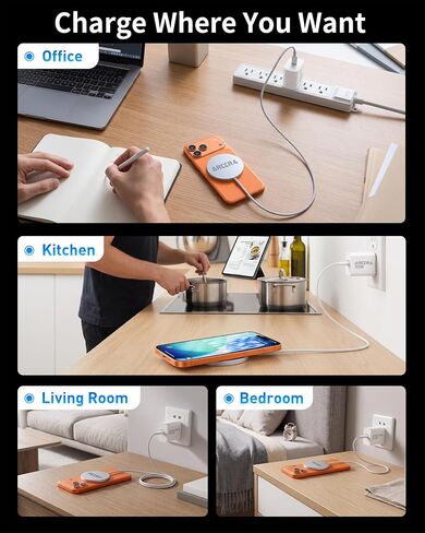 MagSafe 25W Wireless Fast Charger for iPhone 17 16 15 14 Magnetic Charger in Kuwait