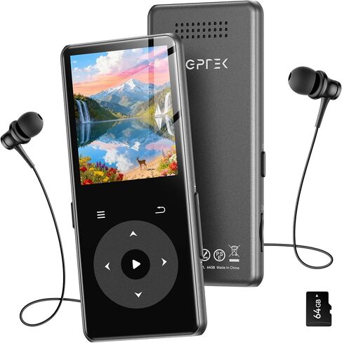 AGPTEK MP3 Player with Bluetooth, M7 1.8'' Music Player with Speaker(64GB) in Saudi Arabia